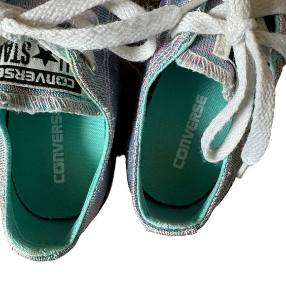 Converse Chuck Taylor All Star Girls Pink Blue Lace Up Round Toe Sneakers Size 3 - Picture 7 of 10